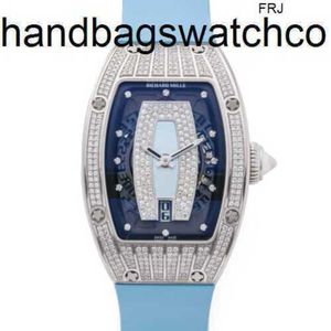 Reloj Richardmill Milles Relojes Mecánico Richar Rm007 Reloj de oro blanco con pavé de diamantes Com003133 frj