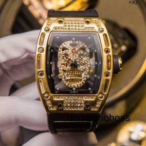 RichardMill horloge Richads Milles Limited Edition Rm heren tonvormige diamanten skeletkop premium uitsnijding sporttrend