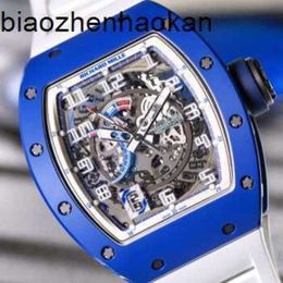 Richardmill Reloj Relojes automáticos suizos Richar Mille Rm030 Cerámica azul París Edición limitada Moda para hombre Ocio Negocios Deportes Maquinaria Muñeca frj