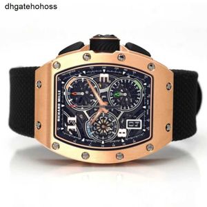Montre Richardmill montres mécaniques suisses Richar Mille style de vie dans l'horloge de la maison Rm7201 Mon01711 or
