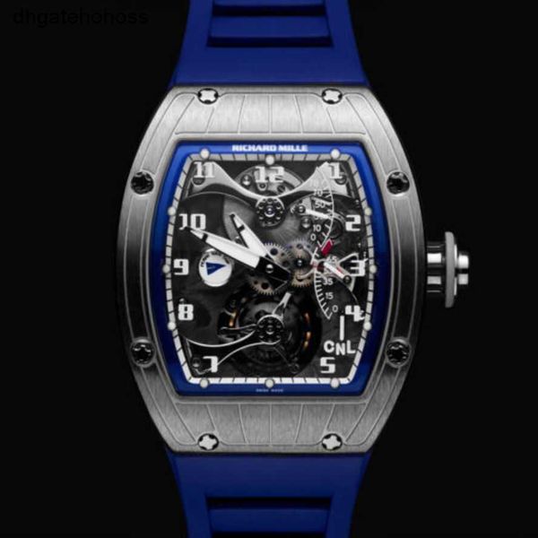 Reloj Richardmill Relojes mecánicos suizos Richar Miller Rm014 V2 Tourbillon Perini Navi Cup Platinum Skeleton Carbon