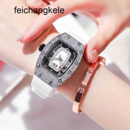 Richardmill Montre Femmes Montres Designer Richa Milles Richards Même Style En Ligne Célébrité Mode Ins Tendance Plein Diamant Grand Cadran Amical