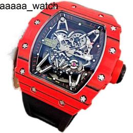 Richardmill Watch Wristwatch Designer de luxe Chao Carbon Fibre Red Devil entièrement automatique Mécanique MÉCANIQUE CROP