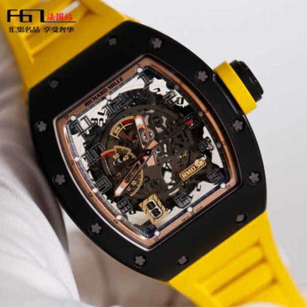 Richardmill montres montres mécaniques automatiques montre suisse Rm010 hommes incrustés de Ts Quare diamant or rose machines suisse célèbre Lux WN-7YY4