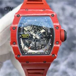 Richardmill Watches Rmseries Swiss Made Top Horloges Herenhorloge RM3502 FQ Rood Magisch Rood NTPT Koolstofvezel Hol Automatisch Mechanisch 18 jaar in WN-KRRP