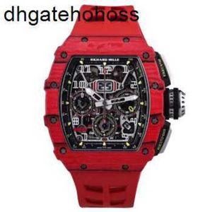 Reloj Richardmills Relojes Suizos Mecánico Automático Richar Millesr Rm 1103 Ntpt Red Devil Serie Para Hombre Fibra De Carbono Automático Con Tarjeta De Seguridad