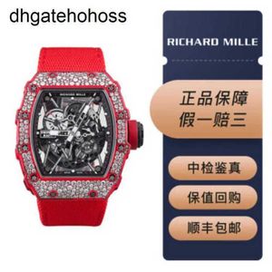 Richardmills Watches Montre mécanique Rm RichardMillser Mens Series 3502 Snowflake Diamond Red Devil Ultimate Edition Ensemble complet ZR1U