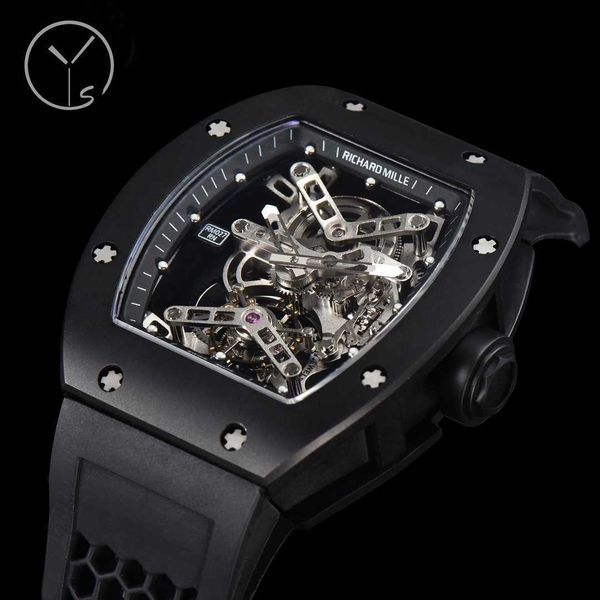 Richards Milles Tourbillon TOURBILLON zf relógio de fábrica RM027 Real RAFAEL NADAL superclone relógios de pulso masculinos EF3H mecânica de alta qualidade uhr NTPT toda fibra de carbono