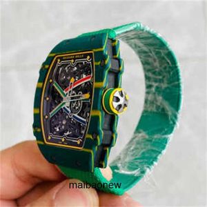 Reloj de lujo Richaremill Reloj tourbillon automático Caja de zafiro de cerámica resistente al agua ultrafino Y Tourbillon de carbono de lujo Rm6702 Acero con caja original suiza