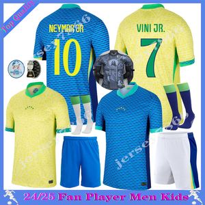 Richarlison 2024 Endrick Casemiro Braziliës voetbaltruien 24 25 Camiseta Raphinha Paqueta Vini Jr Rodrygo Brasil Maillots voetbalshirt Mannen Kids Uniform Fan Player