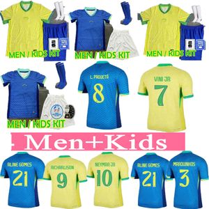 Richarlison voetbalshirts BRAZILIË Raphinha VINI Antony 24 25 WORLD CUP Nationaal team shirt Kits JESUS CASEMIRO BRAZILIË Martinelli Rodrygo voetbal kids man Kit