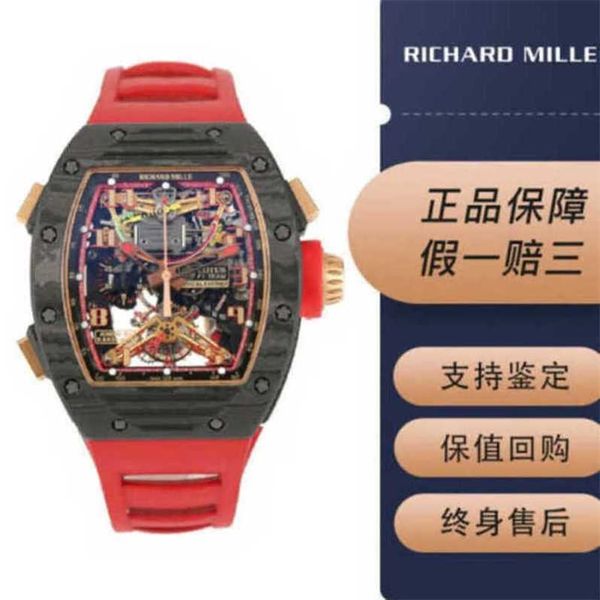 Richarmill Reloj Movimiento mecánico automático Relojes de pulsera Relojes suizos Rm5001 Equipo Edición limitada Ntpt Tourbillon Moda para hombre Deportes de ocio WN-X3CY