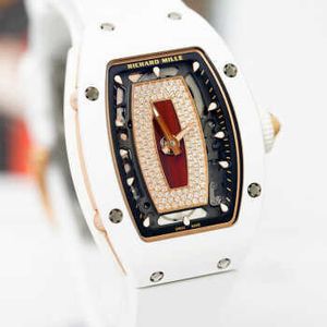 Richarmill Horloge Automatisch mechanisch horloge polshorloge Swiss Seires Womens Series RM 0701 Pols Wit Keramiek Rode Lip 4566 x 3140 mm Ful 48K TVRY