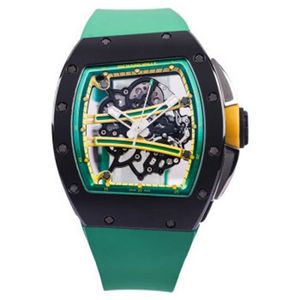 Richarmill Horloge Automatisch Mechanisch Polshorloge Luxe Horloges Heren Zwitsers Sport Heren Handmatig Mechanisch 5023x427mm Herenhorloge RM6101 Groen Track Zwart C WNLAE