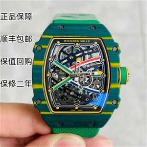 Reloj Richarmill Reloj de pulsera mecánico automático Relojes de lujo para hombre Deportes suizos RM67-02 Coche verde WN-YJDZ