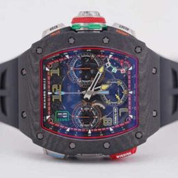 Richarmill horloges Automatische mechanische horloges Zwitsers horloge heren Rm6501 Heren koolstofvezelmachines Zwitserse naam Luxe oktober 2022 Volledige set Un WNVB3