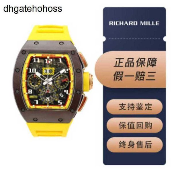 Richarmills Reloj Relojes mecánicos automáticos suizos Rm011 Ntpt Edición limitada global 50 Moda para hombre Ocio Negocios Deportes Timing Mec frj