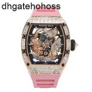 Richarmills horloge Zwitserse mechanische horloges Richarsmilles Rm5703 Origineel Diamond Rose Gold Crystal Dragon Limited Edition Leisure Sports Machinery Table Qceu fr