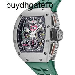 RicharsMill horloge Top Clone Zwitsers mechanisch uurwerk Herenhorloge 11-02 Titaniumlegering Flyback Tijdcodetabel Linwich StandaardtijdOLPV