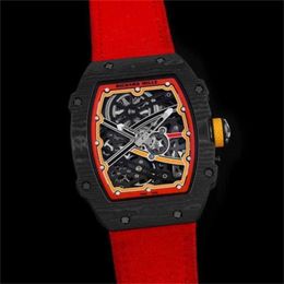 RichasMiers Montre Ys Top Clone Factory Montre En Fiber De Carbone Automatique Sport Montres Nouveau Poignet Rm 67-02 Hommes Matériau Composite YI-B9ATMB7E24ZT