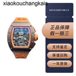 RichasMiers Horloge Ys Top Clone Factory Watch Koolstofvezel Automatische wijzerplaat Waterdicht Top Clone RM011 AK Ti Edition Koper 40x50mm8OUQ6HAY