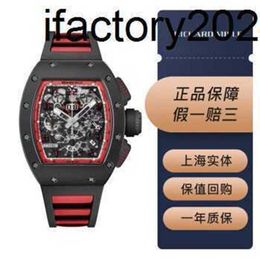 RichasMiers Watch Ys Top Clone Factory Watch Montre clone automatique en céramique en fibre de carbone RM011-FM 88 et date rouge pour homme avec 16S7SR