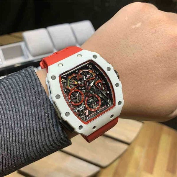 Richasmiers Watch YS Top Clone Factory Watch Fiber de fibra de carbono Automático Reloj de lujo Leisure RM50-04 Carbon Case WRISTBLZJ