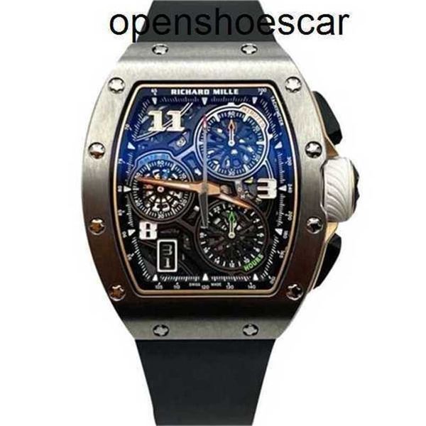 RichasMiers Watch Ys Top Clone Factory Watch Montre automatique en fibre de carbone Montre en céramique avec diamant Sports Titanium Rm72-01 ATHB6WE6
