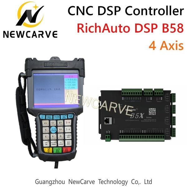 Richauto DSP B58 controlador CNC B58s B58e Sistema de Control 4 Eje del USB Manual Para CNC Paso Servo máquina Newcarve