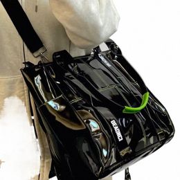 Bolso de mujer Richme Punk 2023 Trend Fi charol bolsos de mano para mujer Harajuku estético estilo Moto bolsos de hombro tipo bandolera r8A3 #