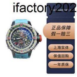 RichrsMill – montre suisse VS Factory, automatique en Fiber de carbone, RM60-01, Pierres creuses maritimes pour hommes45PA