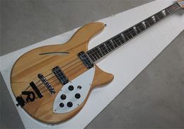 Rick 4005 4 Strings Natural Electric Bass Guitar Custom Shop Semi Hollow Body Top Quality