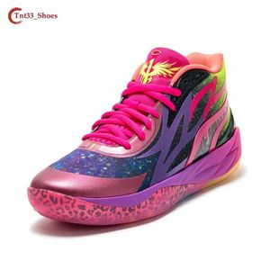 Chaussures de basket-ball Rick et Morty MB.01 MB.02 Lamelos Ball Designers Cut Iridescent Dreams Buzz City Rock Rock Ridge Red Boys Girl Sport Sneakers