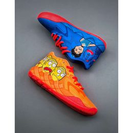 Rick et Morty MB.01 chaussures de basket-ball basses avec boîte LaMello Ball hommes chaussures de Sport formateur baskets taille 7-12