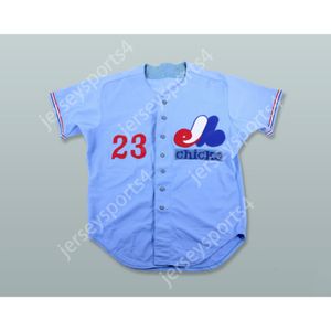 RICK WILLIAMS 23 MEMPHIS CHICKS MAILLOT DE BASEBALL BLEU CLAIR Haut Cousu