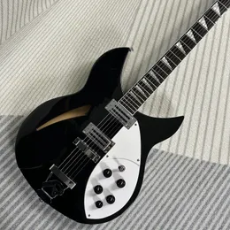 Guitare électrique Ricken 330, couleur noire, corps en érable, manche en palissandre, 6 cordes guitarra, navire gratuit