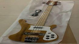 Ricken 4001 Rare translucide noix vintage 4004 4003 4 String Electric Bass Guitar Cold Body One PC Neck Body 1812316784786