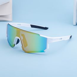 Lunettes de soleil polarisées d'extérieur, monture de couleurs avec lentilles en Arc monobloc, lunettes de sport