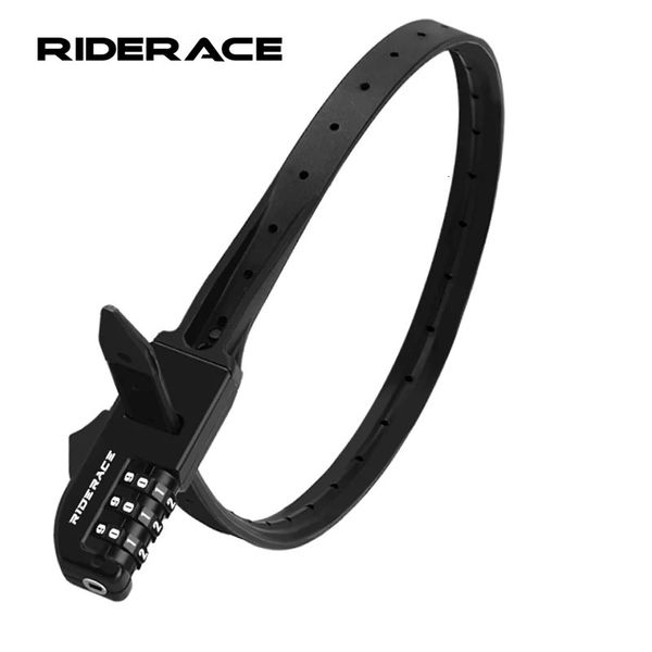 RIDERACE 3 chiffres mot de passe cravate serrure polyvalent vélo électrique Scooter moto Portable antivol vélo casque serrure noir 240301