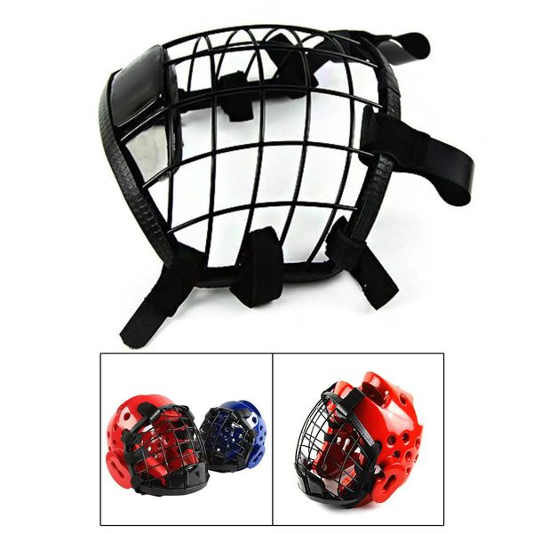 Casques d'équitation Noir Taekwondo Garde Enfant Protecteur Détachable Visage Tête Visage pour Arts Martiaux Sparring Karaté Grappling 231211