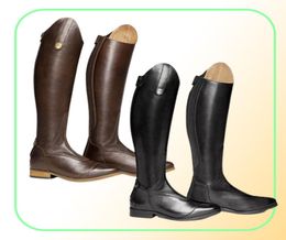 Rouler des bottes hautes Knight Knight Leather Chaussures Equestrian Boots Knight Wide Shaft Medieval Women039s Dress6251723