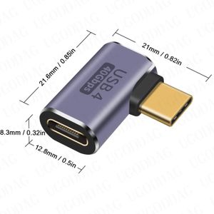 Adaptateur USB à angle droit C Adaptateur USB 4 Câble 40 Gbit