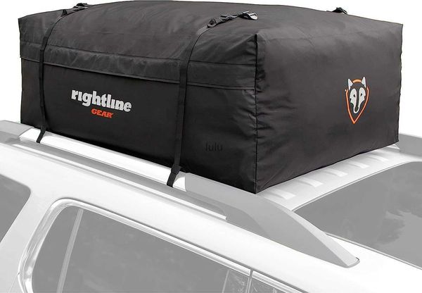 Rightline Gear Range 3 Porte-bagages de toit résistant aux intempéries pour fixation sur le dessus du véhicule avec ou sans galerie de toit 18 pieds cubes Noir HKD230803 HKD230807