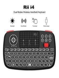 Rii i4 Mini clavier Bluetooth 24 GHz double modes touche de poche rétro-éclairé souris pavé tactile télécommande pour Windows Android 212102304