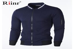 Riinr Brand Men Sweatshirt décontracté nouveau Color Solid Color Cardigan manteau sweat-shirt Male Fashion Slim Jacket plus 2011261998750