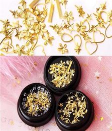 Rikonka 1box Stars Moon Shape Nail Decorations Golden Nail Decorations Diamond Art15128205720