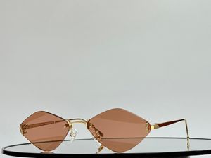 Lunettes de soleil diamant sans monture pour femmes hommes or orange lentille lunettes de soleil design lunettes de soleil Sonnenbrille lunettes de soleil UV400 avec boîte