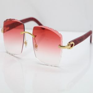 Lunes sans bordure en marbre Red Aztèque Lunettes de soleil en métal Mélanges Mélanges 3524012 Lunettes de soleil Unisexe Lunettes de soleil surdimensionnées Red C Decoration Gold Frame G 286S