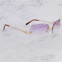 Lunettes De coupe en diamant sans bords en dents De scie pour hommes, nuances De mode pour femmes, produit tendance, Gafas De SolKajia, nouveau