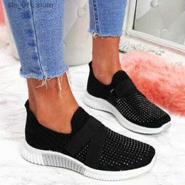 Rimocy Crystal Tricoting Robe Sneakers pour femmes Spring Spring Breathable Souffle sans glissement Flatswoman Comfort Soft Sole Platform Sports Chaussures T230826 03671 COMT PLATM